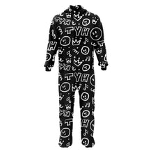 Load image into Gallery viewer, TYH Black Graffiti Jumpsuit