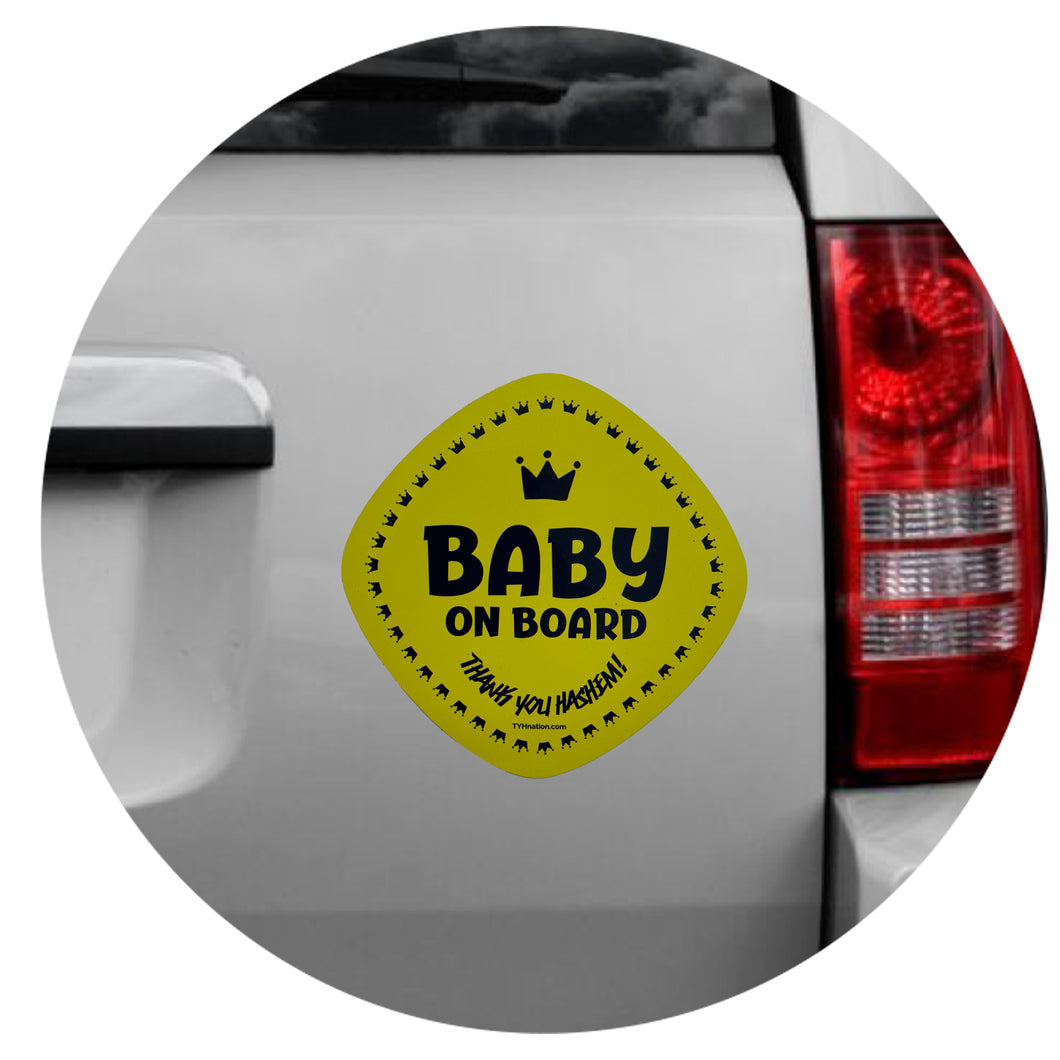 Car magnet / Baby on board - Yellow