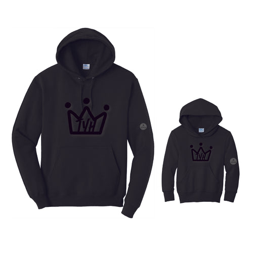 TYH Puff Print Crown Sweatshirt - Black