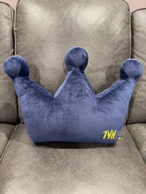 Load image into Gallery viewer, Navy Crown Pillow