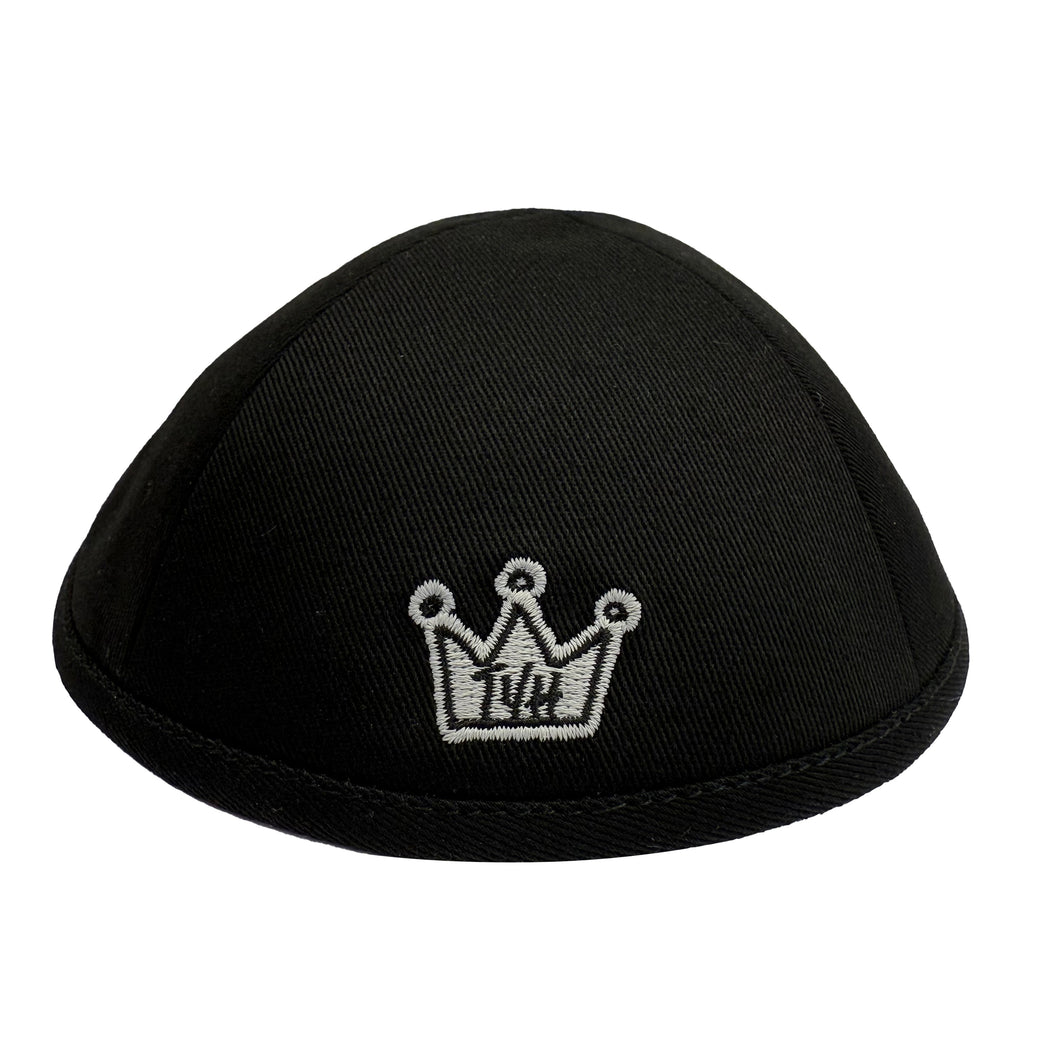 TYH Yarmulka / Black with Grey Crown