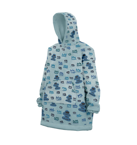 TYH Comfy / Blue - Oversized Hooded Blanket Sweatshirt (Adult & Kids)