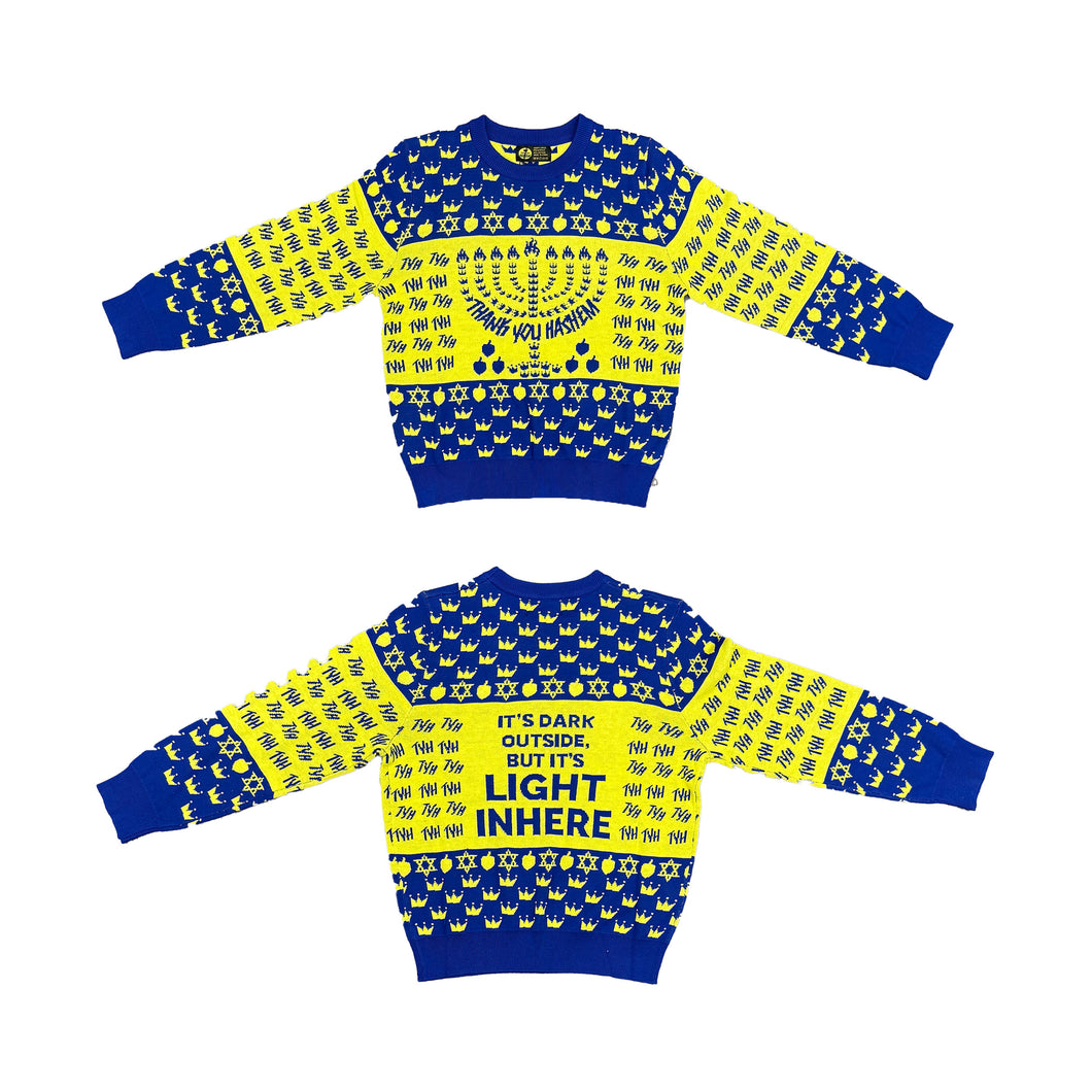 Chanukah Sweater - Yellow/Blue