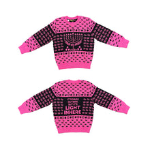 Load image into Gallery viewer, Chanukah Sweater - Pink/Black