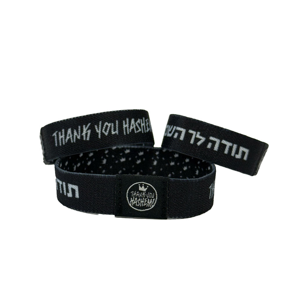 Fabric Wristbands - Black/White [1 pack 3 sizes]