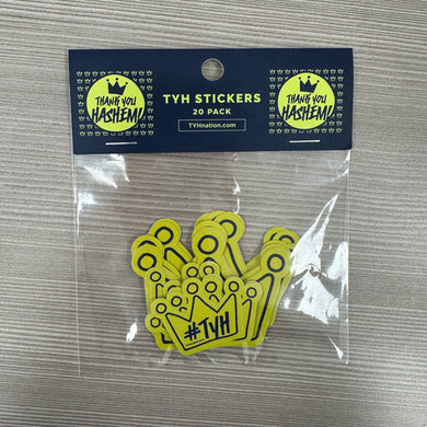 TYH Yellow Crown Sticker Pack - 20 Stickers