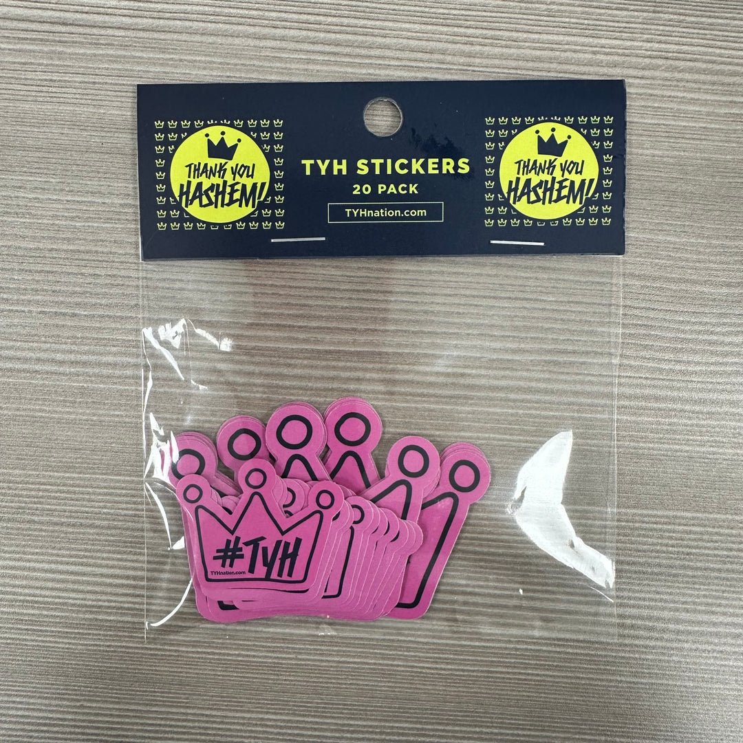 TYH Pink Crown Sticker Pack - 20 Stickers – Thank You Hashem