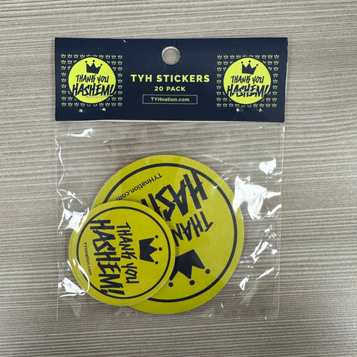 TYH Yellow Circle Sticker Pack - 20 Stickers