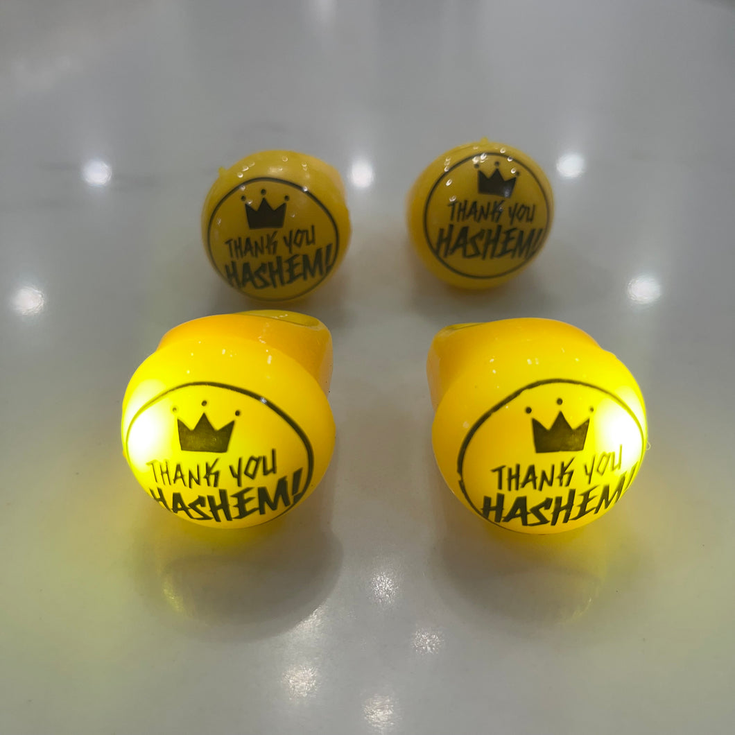 TYH LED Light Up Rings / Yellow / 4 Pack