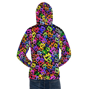 All over graffiti crowns Hoodie - 2-3 weeks for shipping